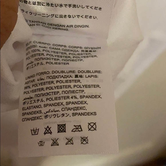 NWT Bebe white dress with fringes size: M - Picture 9 of 9